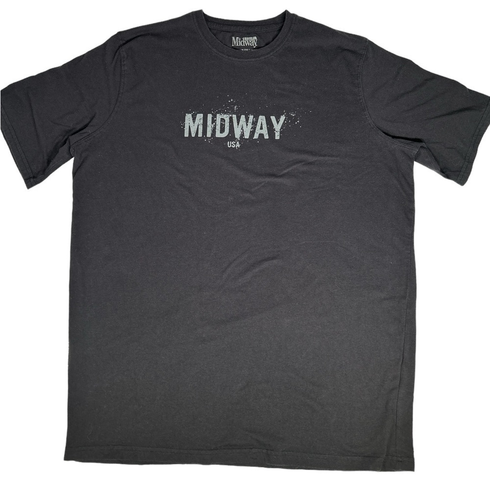 Midway Black Adult T shirt Size XL